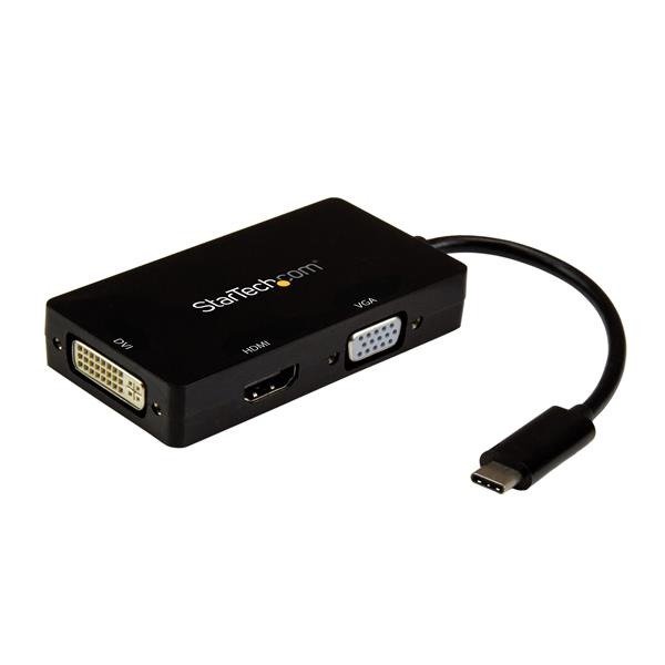 STARTECH.COM 4K USB C to HDMI, VGA & DVI Multi Port Video Display Adapter for Mac / Windows Laptop &, photo 1 of 1