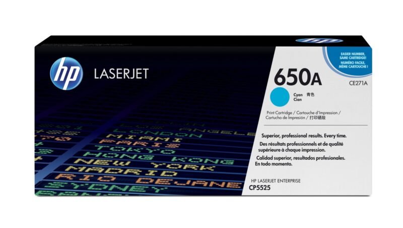 HP 650A originele cyaan LaserJet tonercartridge, foto 1 van 1