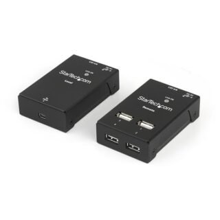 STARTECH.COM 4-Port USB 2.0 Extender - 165ft (50m) USB Over Cat5/Cat6 Extender