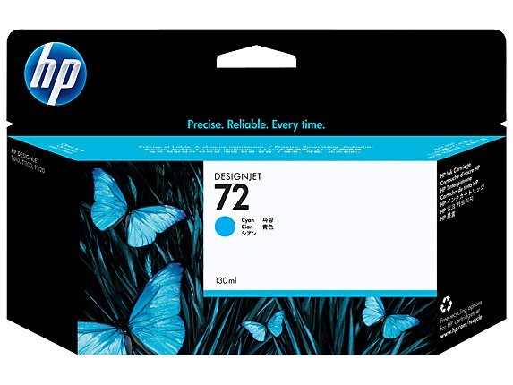 HP 72 cyaan DesignJet inktcartridge, 130 ml, foto 1 van 1