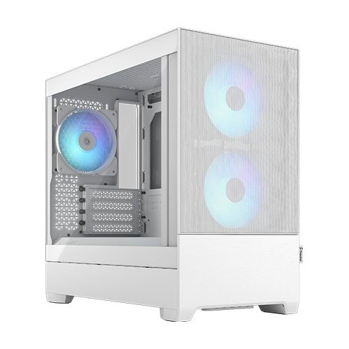 Fractal Design Pop Mini Air RGB (White TG) Gaming Case w/ Clear Glass Window, Micro ATX, Hexagonal Mesh Front, 3 RGB Fans & ARGB Controller, photo 1 of 1