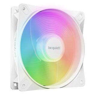 Be Quiet! (BL133) Light Wings LX 12cm PWM Reverse Blade ARGB Case Fan, Rifle Bearing, Impeller w/ 16 LEDs, Daisy-Chain, Up to 1500 RPM, White