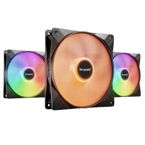 Be Quiet! (BL130) Light Wings LX 14cm PWM High-Speed ARGB Case Fans (3 Pack), Rifle Bearing, Impeller w/ 16 LEDs, Daisy-Chain, Up to 1800 RPM, Black, photo 1 of 1