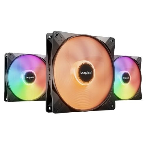 Be Quiet! (BL127) Light Wings LX 14cm PWM ARGB Case Fans (3 Pack), Rifle Bearing, Impeller w/ 16 LEDs, Daisy-Chain, Up to 1200 RPM, Black, photo 1 of 1