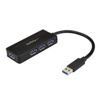STARTECH.COM 4 Port USB 3.0 Hub SuperSpeed 5Gbps with Fast Charge Portable USB 3.1/USB 3.2 Gen 1 Typ