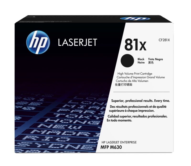HP 81X - High Yield - black - original - LaserJet - toner cartridge (CF281X), photo 1 of 1