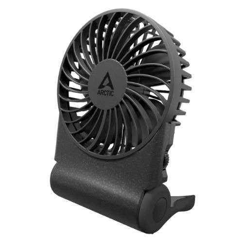 Arctic Summair 2Go Powerful Handheld Fan, Up to 77 Hours of Battery, Ergonomic Handle with Fold-Out Stand, Black, photo 1 of 1