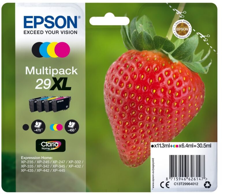 Epson Strawberry Multipack 4-colours 29XL Claria Home Ink, foto 1 van 1