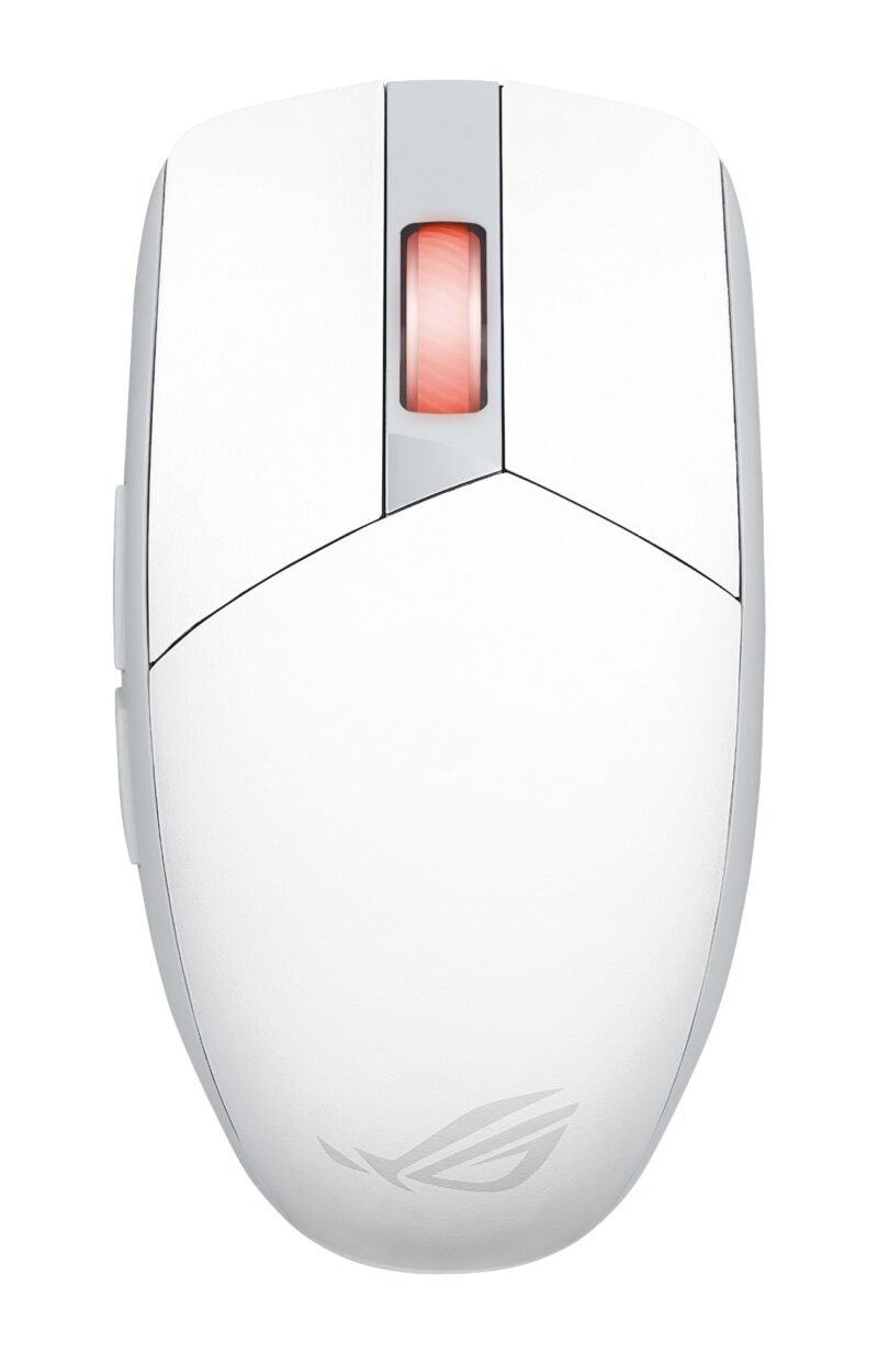 Asus ROG Strix Impact III Wireless/Bluetooth Ultralight Gaming Mouse, 36000 DPI, ROG AimPoint Sensor, SpeedNova, RGB Lighting, Moonlight White, photo 1 of 1