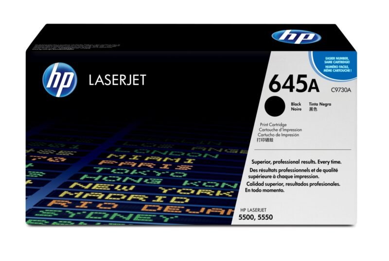 HP 645A originele zwarte LaserJet tonercartridge, foto 1 van 1