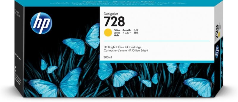 HP 728 gele DesignJet inktcartridge, 300 ml, foto 1 van 1
