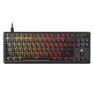 Corsair K70 CORE TKL RGB Mechanical Gaming Keyboard, USB, Red Linear Switches, Sound Dampening, Rotary Dial, Aluminium Top Plate, Black
