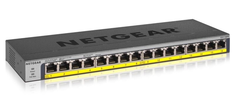 NETGEAR GS116PP - switch - 16 ports - unmanaged - rack-mountable, photo 1 of 1