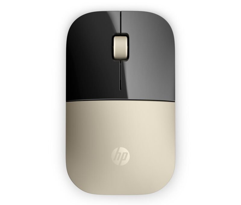 HP Z3700 Mouse - Blue LED - Wireless - Gold - Radio Frequency - USB - 1200 dpi, photo 1 of 1