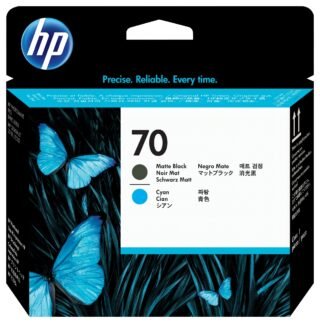 HP 70 matzwarte en cyaan printkop