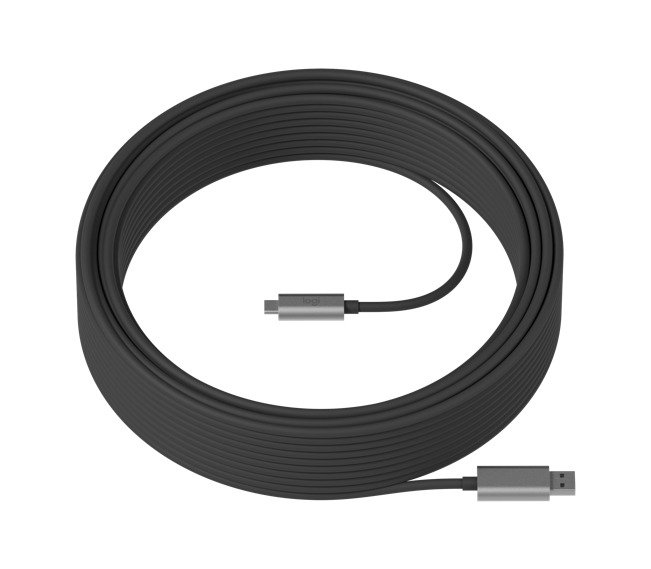 LOGITECH 10 m USB Data Transfer Cable for Power Supply, Tap, Video Conferencing Camera, PTZ Camera, photo 1 of 1
