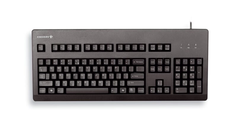 CHERRY G80-3000 Membrane Keyboard - Cable Connectivity - Black - USB, PS/2 Interface - 105 Key, photo 1 of 1