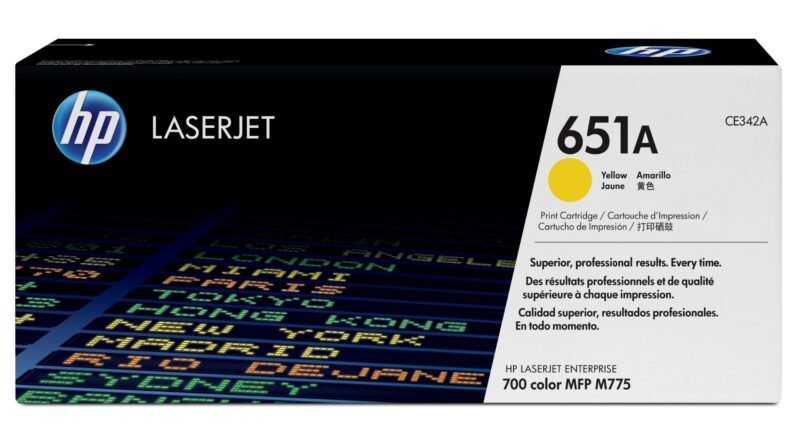 HP 651A - yellow - original - LaserJet - toner cartridge (CE342A), photo 1 of 1