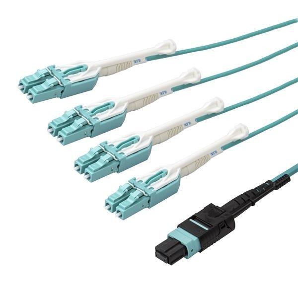 STARTECH.COM MTP to LC Breakout Cable - 3 ft / 1m - OM3 Multimode - 40Gb - Pull Tab - Plenum, photo 1 of 1
