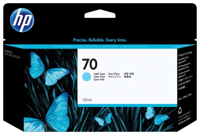 HP 70 - light cyan - original - DesignJet - ink cartridge, photo 1 of 1
