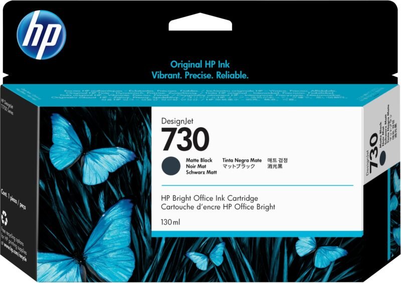HP 730 matzwarte DesignJet inktcartridge, 130 ml, foto 1 van 1