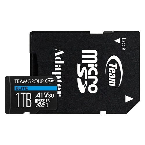 Team 1TB Elite A1 MicroSDXC Card with SD Adapter, UHS-I Class 3, U3, A1 App Performance, 100MB/s, photo 1 of 1