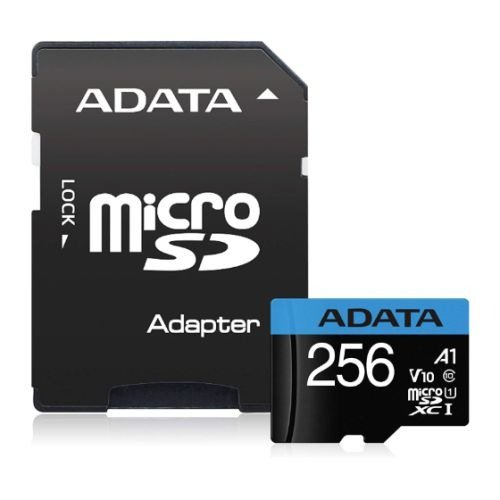 ADATA 256GB Premier MicroSDXC Card with SD Adapter, UHS-I Class 10, A1 App Performance, 85MB/s, photo 1 of 1