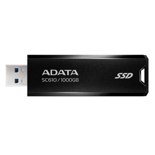 Adata SC610 1TB Pocket Size External SSD, USB 3.2 Gen2 Type-A, Capless Retractable Design, Key Ring, photo 1 of 1