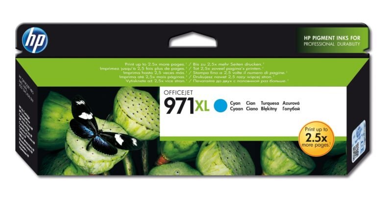 HP 971XL originele high-capacity cyaan inktcartridge, foto 1 van 1