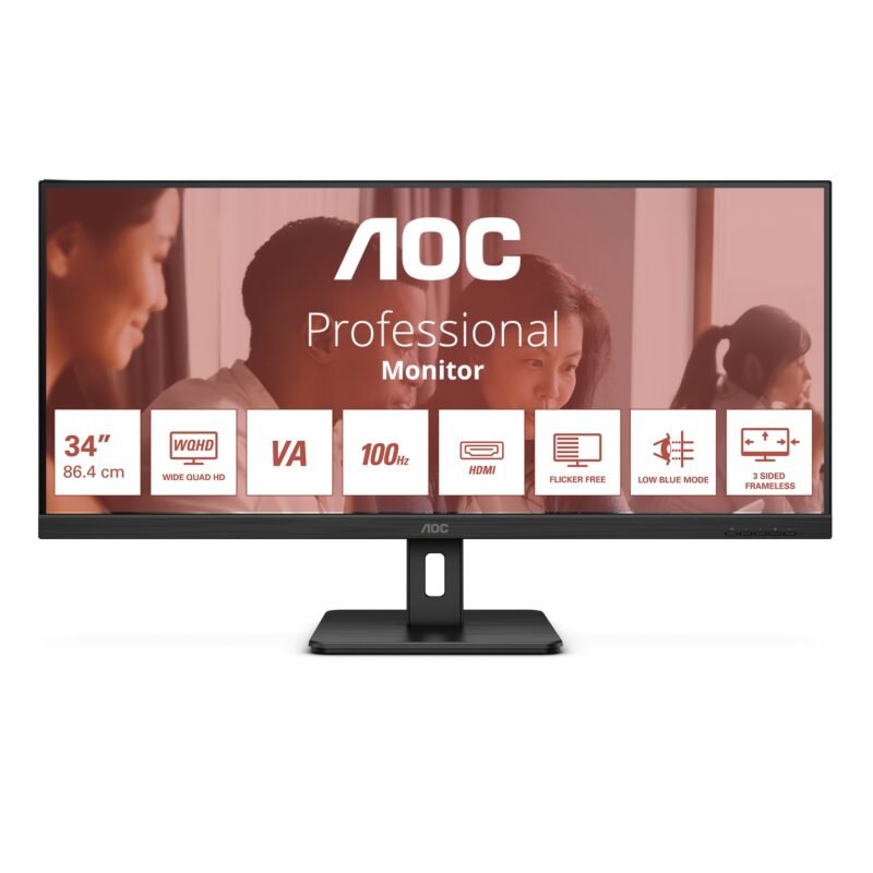 AOC U34E2M 86.4 cm (34") 3440 x 1440 pixels -, photo 1 of 1