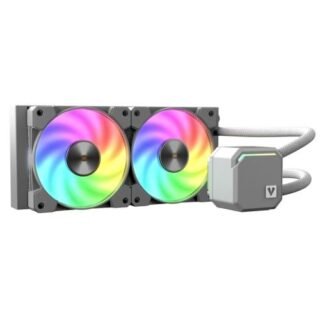 Vida BiFrost 240mm ARGB Liquid CPU Cooler, 2x ARGB PWM Fans, ARGB CPU Block, 250W TDP, White