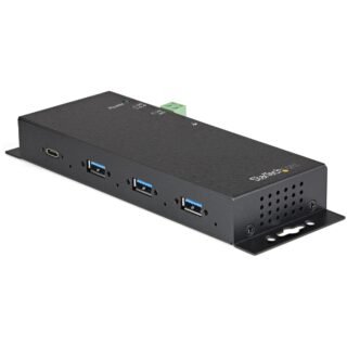 STARTECH.COM 4 Port USB C Hub 10Gbps - Metal Industrial USB 3.2/3.1 Gen 2 Type-C Hub - 3A/1C