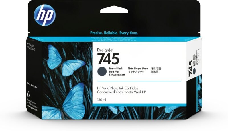 HP 745 matzwarte DesignJet inktcartridge, 130 ml, foto 1 van 1