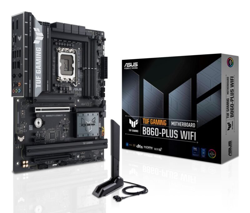 Asus TUF GAMING B860-PLUS WIFI, Intel B860, 1851, ATX, 4 DDR5, HDMI, DP, USB 20Gbps, Wi-Fi 7, 2.5G LAN, RGB, 3x M.2, photo 1 of 1