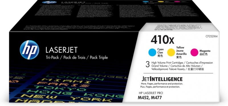 HP 410X - 3-pack - High Yield - yellow, cyan, magenta - original - LaserJet, photo 1 of 1