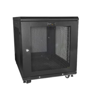 STARTECH.COM 12U Server Rack Cabinet, 4-Post Adjustable Depth (2" to 30")Network Equipment Rack Encl