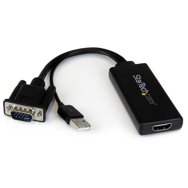 STARTECH.COM VGA to HDMI Adapter with USB Audio & Power - Portable VGA to HDMI Converter - 1080p, photo 1 of 1