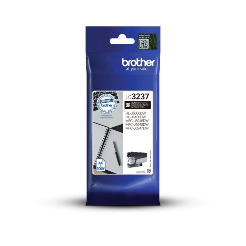 Brother LC3237BK inktcartridge 1 stuk(s) Origineel Normaal rendement Zwart, foto 1 van 1