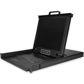 STARTECH.COM 8 Port Rackmount KVM Console with 6ft Cables, Integrated KVM Switch with 17" LCD Monito