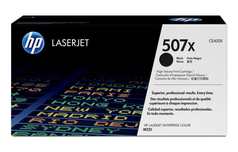 HP 507X - High Yield - black - original - LaserJet - toner cartridge (CE400X), photo 1 of 1