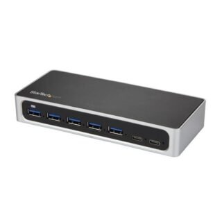 STARTECH.COM 7 Port USB C Hub with Fast Charge Port, USB-C to 5x USB-A 2x USB-C USB 3.0 (USB 3.1/3.2