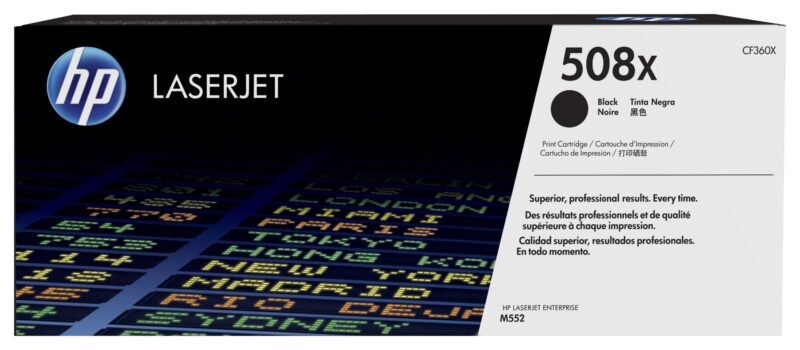 HP 508X - High Yield - black - original - LaserJet - toner cartridge (CF360X), photo 1 of 1