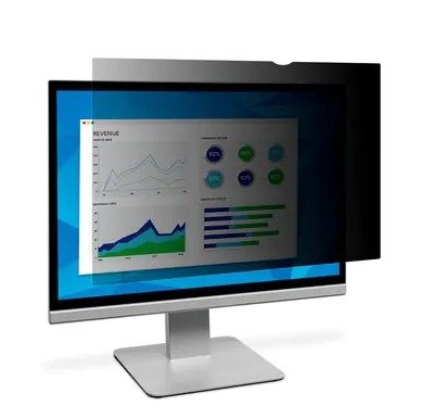 3M Privacy Screen Filter - Black, Matte, Glossy - For 61 cm (24") Widescreen Monitor - 16:10, photo 1 of 1