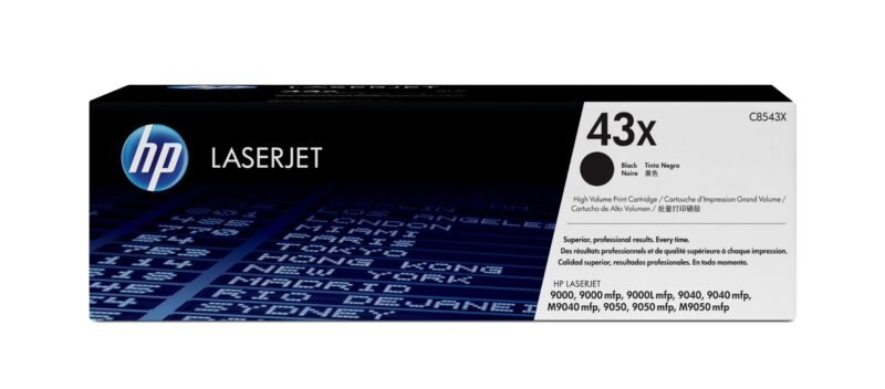 HP 43X originele high-capacity zwarte LaserJet tonercartridge, foto 1 van 1