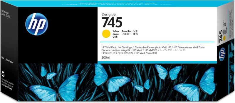 HP 745 gele DesignJet inktcartridge, 300 ml, foto 1 van 1