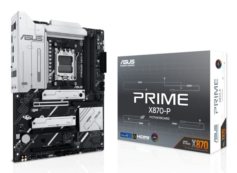 Asus PRIME X870-P, AMD X870, AM5, ATX, 4 DDR5, HDMI, 2 USB4, 2.5G LAN, 4x M.2, photo 1 of 1