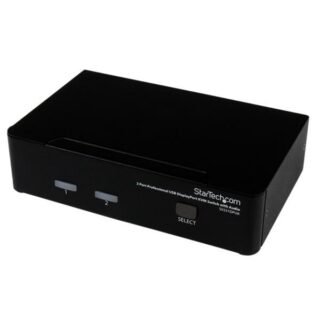 STARTECH.COM 2 Port USB DisplayPort KVM Switch with Audio - 2 x 1 - 2 x DisplayPort Video