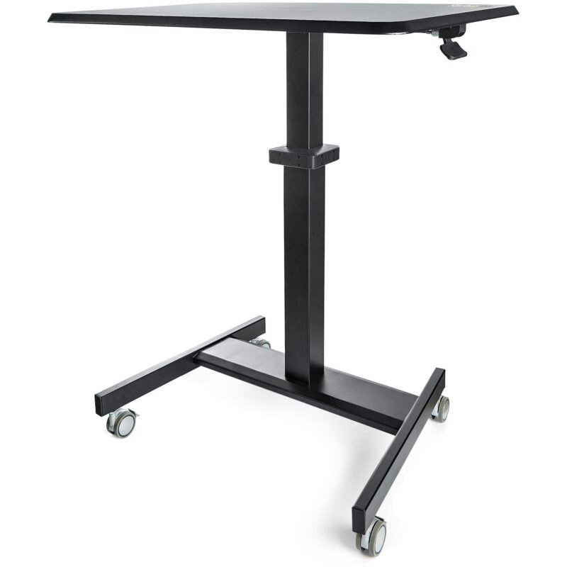 STARTECH.COM Mobile Standing Desk - Portable Sit-Stand Ergonomic Height Adjustable Cart on Wheels, photo 1 of 1