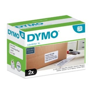 DYMO originele LabelWriter verzendlabels voor hoge capaciteit | 59 mm x 102 mm | 2 rollen eenvoudig los te maken labels (1150 postlabels) | zelfklevende etiketten voor de 4XL/5XL labelprinters