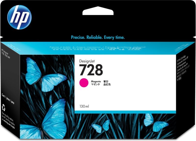HP 728 magenta DesignJet inktcartridge, 130 ml, foto 1 van 1